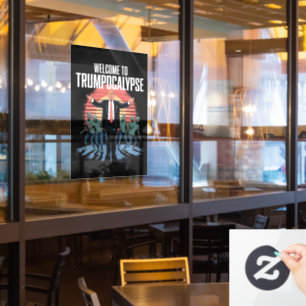 Willkommen bei Trump-ocalypse Funny Trump Hallowee Fensteraufkleber