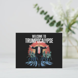 Willkommen bei Trump-ocalypse Funny Trump Hallowee Postkarte