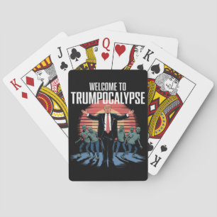 Willkommen bei Trump-ocalypse Funny Trump Hallowee Spielkarten