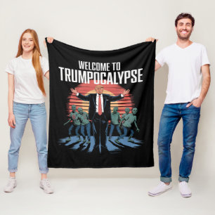 Willkommen bei Trump-ocalypse Lustiger Trump Hallo Fleecedecke