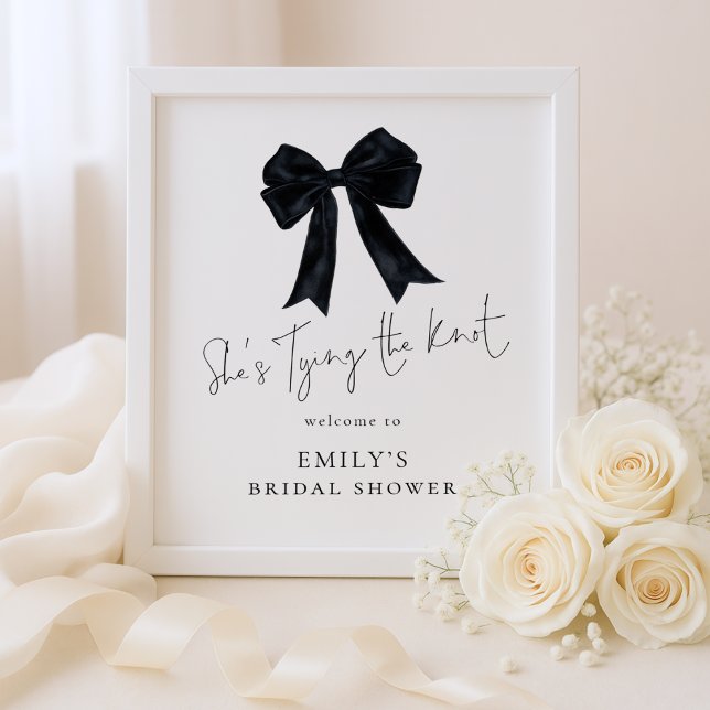 Willkommen bei Tying The Knot mit schwarzer Schlei Poster (Von Creator hochgeladen)