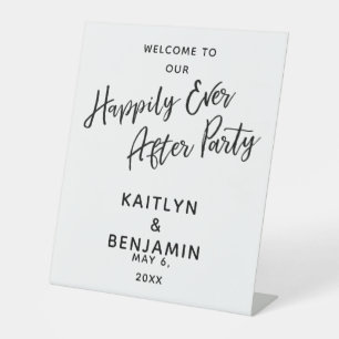Willkommen bei unserem Happily Ever After Party Sc Sockelschild