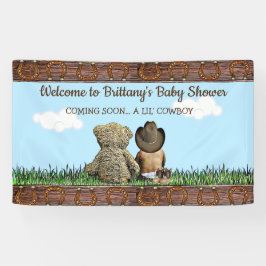 Willkommen bei unserem Lil' Cowboy Ethnic Baby Boy Banner