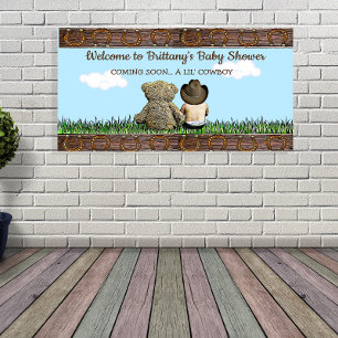 Willkommen bei unserem Lil' Cowboy Ethnic Baby Boy Banner