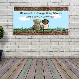 Willkommen bei unserem Lil' Cowboy Ethnic Baby Boy Banner