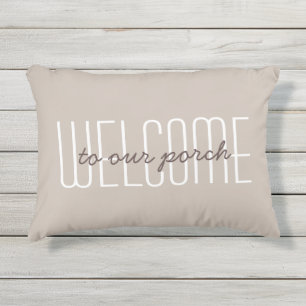 Willkommen bei unserem Porsche Zitat Tan Decorativ Kissen Für Draußen