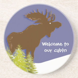 Willkommen bei unseren Cabin Moose Coasters Getränkeuntersetzer