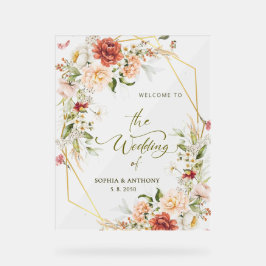 Willkommen bei unseren geometrischen Hochzeitstile Acrylschild