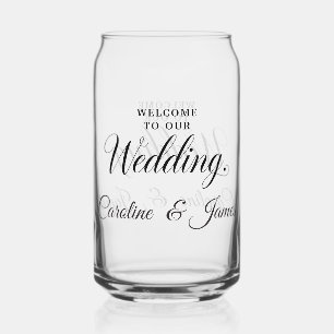 Willkommen bei unserer Hochzeit Name hinzufügen Dosenglas