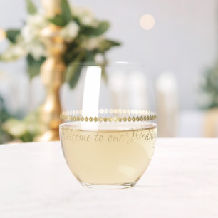 Willkommen bei unserer Hochzeit Weinglas Ohne Stiel
