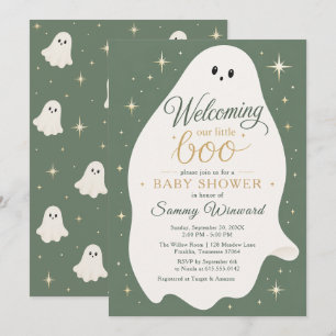 Willkommen bei unserer kleinen Boo-Baby-Party Einladung