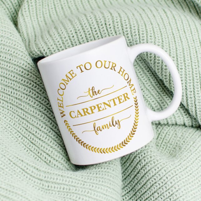 Willkommen bei unserer Zuhause Personalisierten Fa Kaffeetasse (Von Creator hochgeladen)