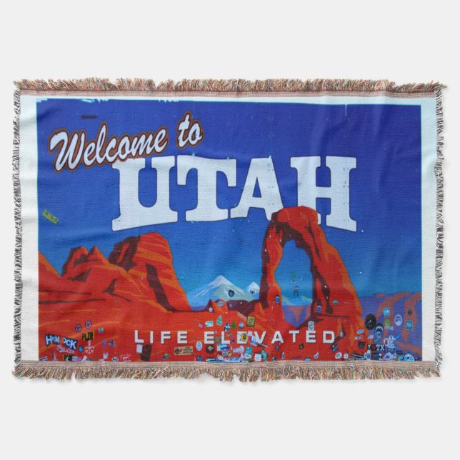 Willkommen bei Utah Sign Decke (Vorderseite)
