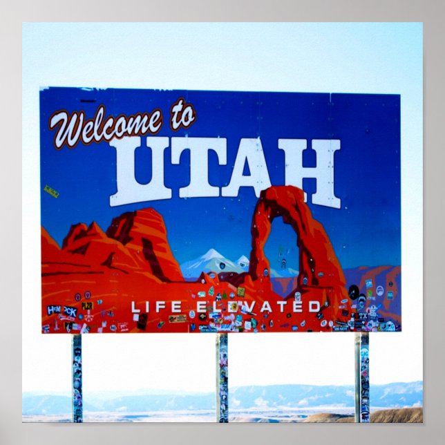 Willkommen bei Utah Sign Poster (Vorne)