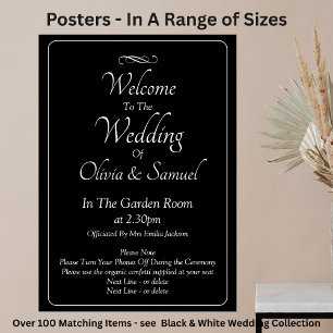 Willkommen bei Wedding Black White Infinity Scroll Poster