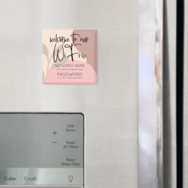 Willkommen bei WiFi Details Abstrakte Formen Blätt Magnet