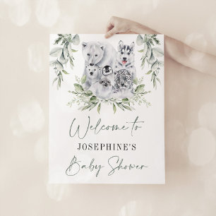 Willkommen bei Winter Artic Animals Neutral Baby D Poster