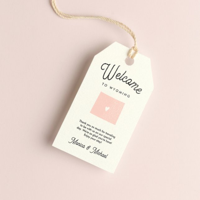 Willkommen bei WYOMING Wedding JEDE FARBE!! Geschenkanhänger (Von Creator hochgeladen)