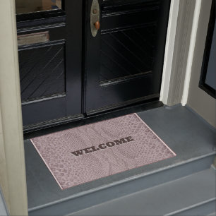 Willkommen Beige Snakeskin Doormat Fußmatte