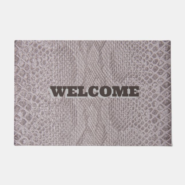 Willkommen Beige Snakeskin Doormat Fußmatte (Vorderseite)