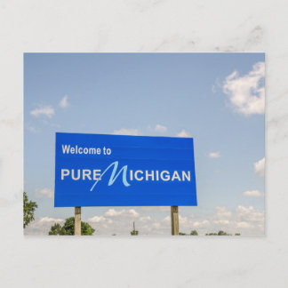 Willkommen beim Blue Sign von Pure Michigan Postkarte
