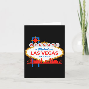 Willkommen beim Fabulous Las Vegas Nevada Schild I Karte