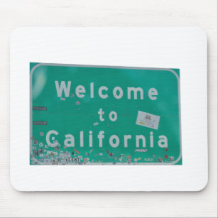 Willkommen beim kalifornischen Zeichen Mousepad