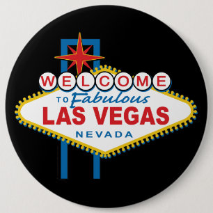 Willkommen beim Las Vegas-Zeichen Button