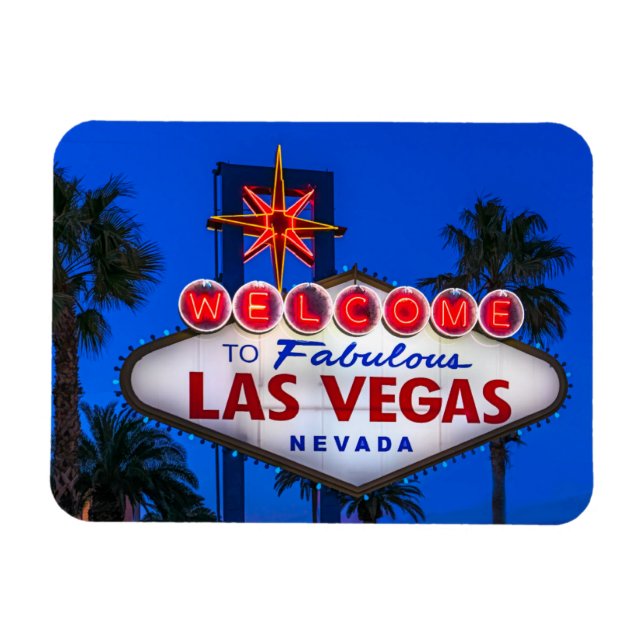 Willkommen beim Las Vegas-Zeichen Magnet (Horizontal)