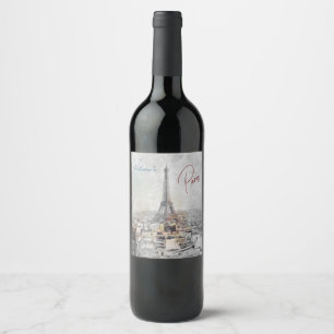Willkommen beim Pariser Weinlabel   Paris Weinetikett