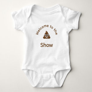 Willkommen beim Poo Emoji Show Funny Baby Strampler