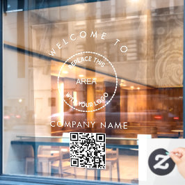 Willkommen beim QR-Logo des Unternehmens Fensteraufkleber