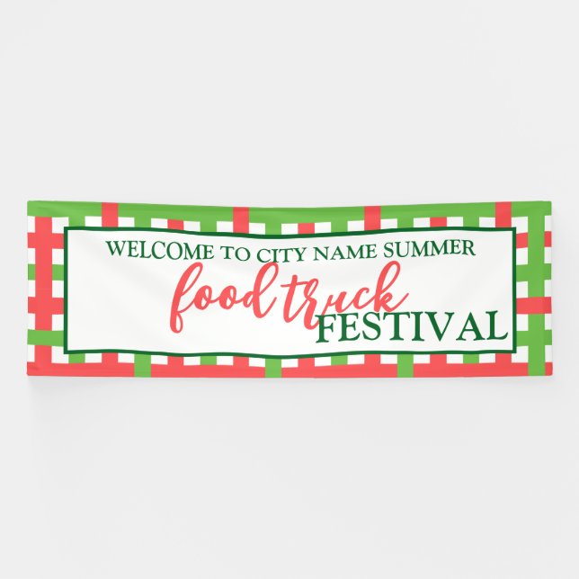 Willkommen beim Summer Food Truck Festival Custom Banner (Horizontal)
