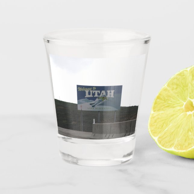 Willkommen beim Utah Shot Glass Schnapsglas (Vorderseite)