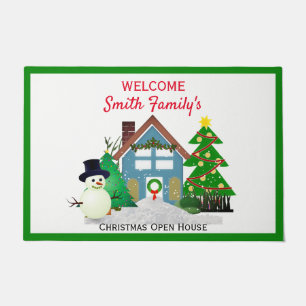Willkommen beim Weihnachtsmann-Open-Haus Fußmatte