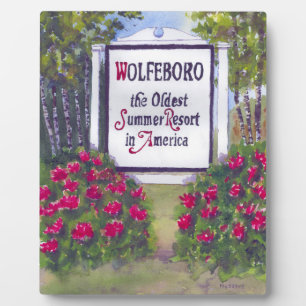 Willkommen beim Wolfeboro NH Sign Fotoplatte