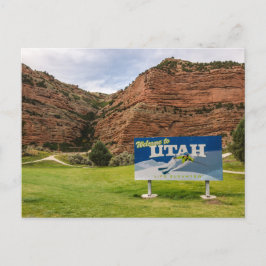Willkommen beim Zeichen von Utah - Staat Postkarte