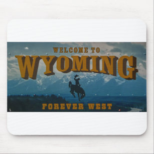 Willkommen beim Zeichen von Wyoming Mousepad