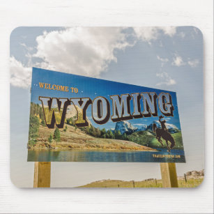 Willkommen beim Zeichen von Wyoming - Staat Border Mousepad