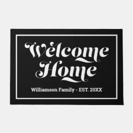Willkommen benutzerdefinierter Familienname Skript Fußmatte