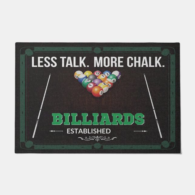 Willkommen Billiard Zimmer Türmatte Billiard Lover (Vorderseite)