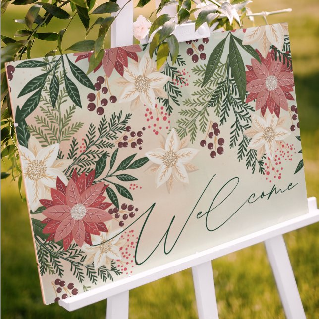 WILLKOMMEN | Botanischer Weihnachtsfeiertag Poster (Von Creator hochgeladen)