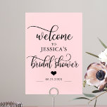 Willkommen Brautparty Herzrosa WELCOME-SIGN Poster<br><div class="desc">Einfach elegantes WELCOME BRAUTPARTY Design auf schwarz-rosa Hintergrund und schwarzen Schriftzeichen mit kleinem Herz. Ideal für jedes Thema,  Stil oder Jahreszeit.</div>