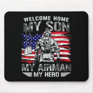 Willkommen daheim Sohn Held Luftwaffe Vater stolz Mousepad