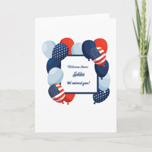 Willkommen daheim Soldat Patriotisch Karte