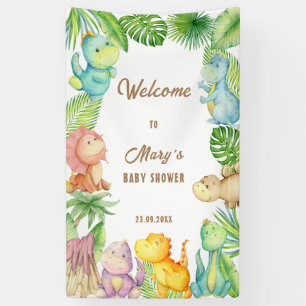 Willkommen Dinosaurier-Baby Banner