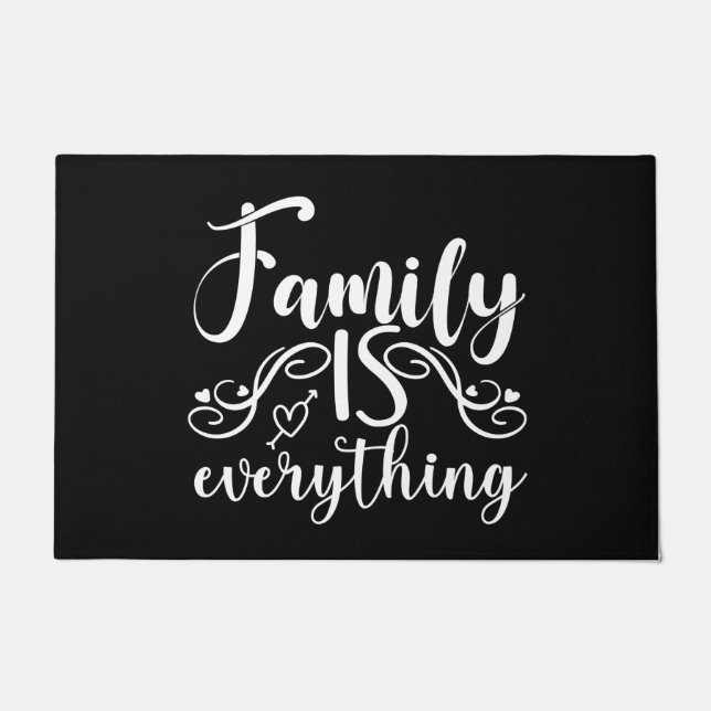 Willkommen Door Mat Familie ist alles Fußmatte (Vorderseite)