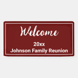 Willkommen Dunkelrot und Weiß-Wiedersehen Banner