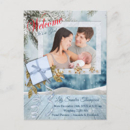 Willkommen, ein Mädchen Ankündigungspostkarte