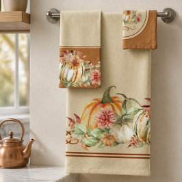 Willkommen Fall Elegantes Badetuch Set